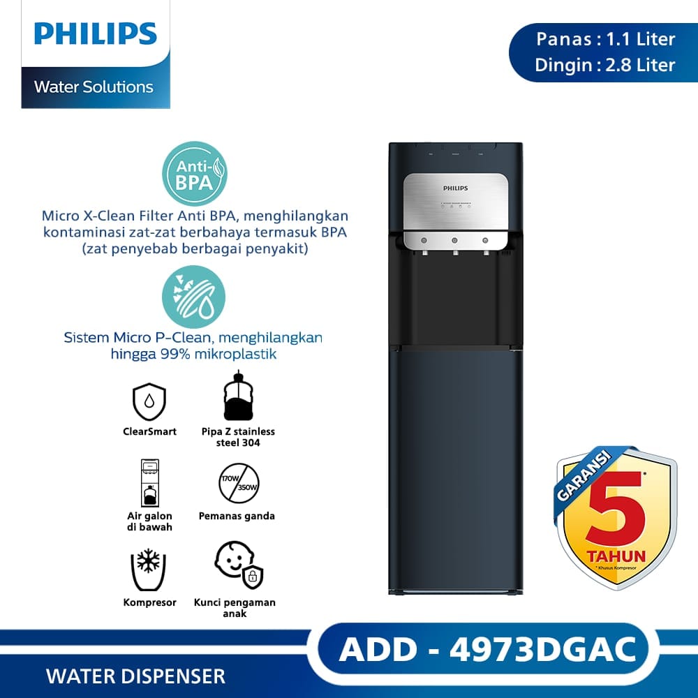 PHILIPS ADD4973DGAC Dispenser Galon Bawah Micro P Filter - Image 2