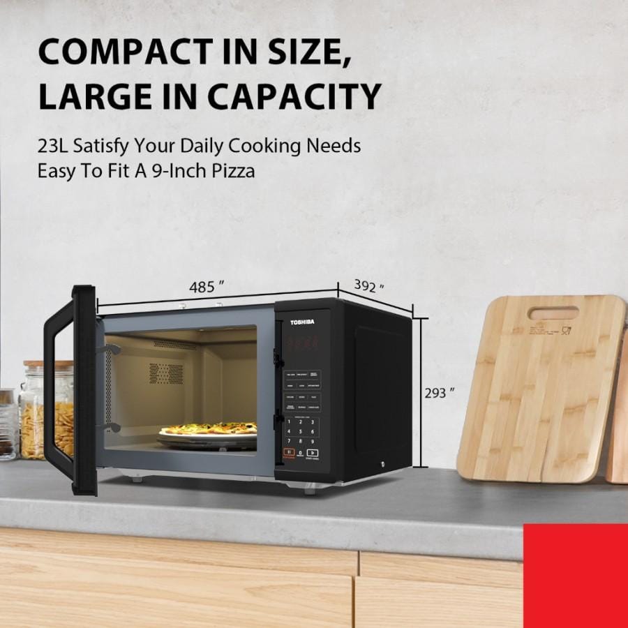 TOSHIBA MM-EM24P(BK) Microwave Digital 24 Liter Layar Sentuh 6 Auto Menu & Defrost Mudah Hemat Listrik Garansi Resmi - Image 2