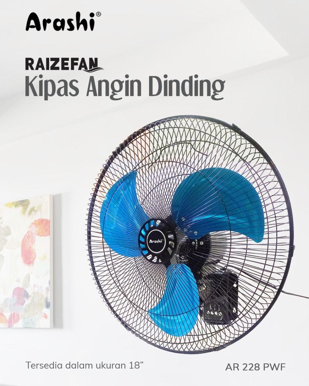 Arashi Industrial Fan 18 Inch Raizefan AR228PWF Kipas Angin