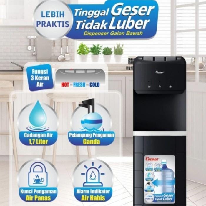 Dispenser Air Panas Dingin Normal 3 Kran Galon Bawah Cosmos CWD7601 - Image 5