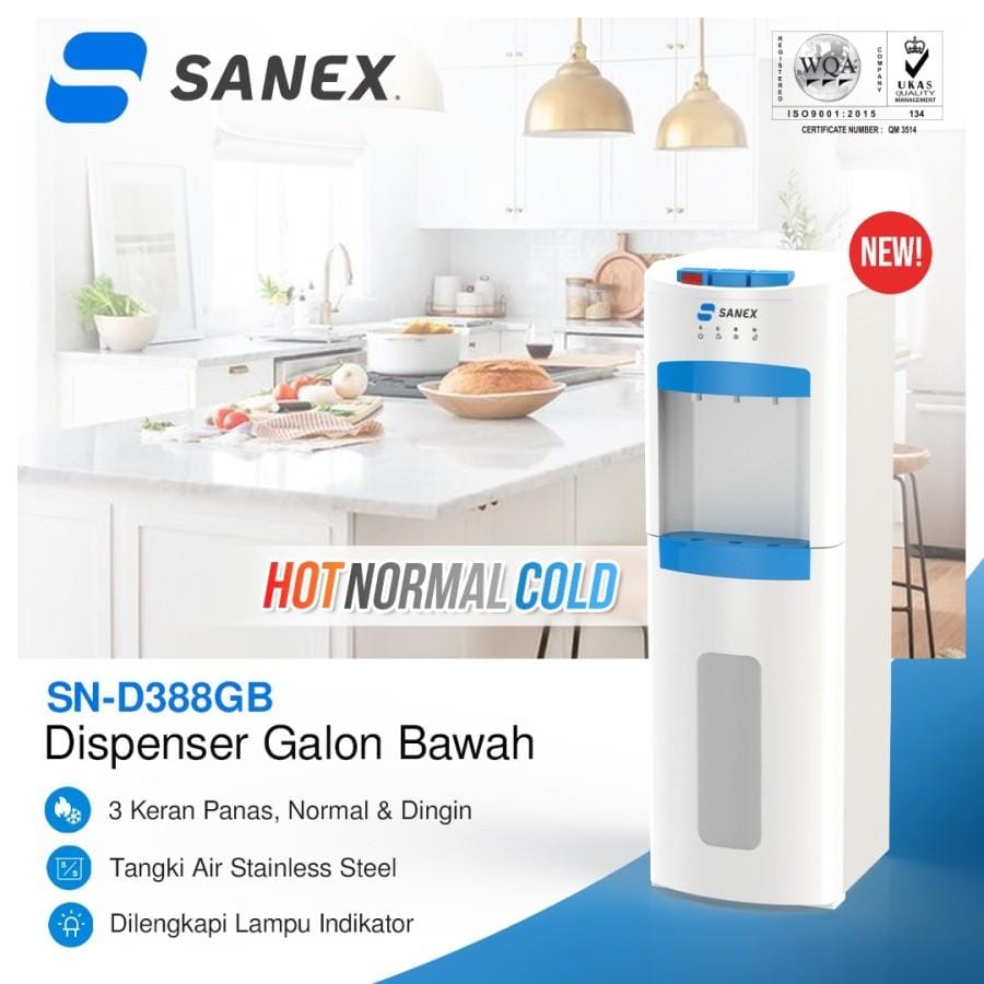 Sanex SN D388GB Dispenser Galon Bawah Air Hot, Normal & Cold SND388GB