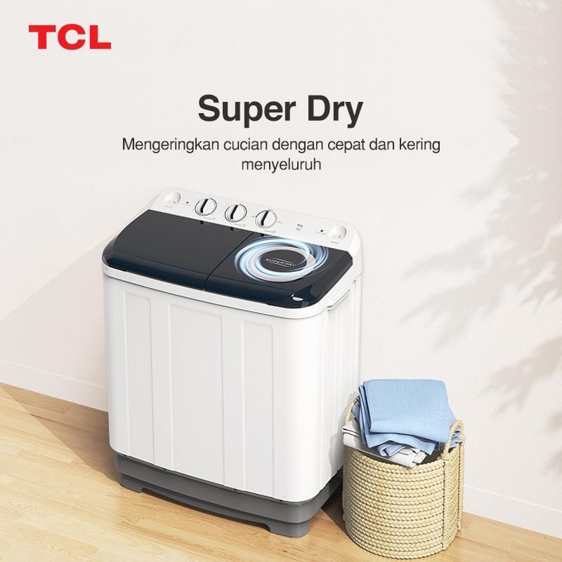 TCL Mesin Cuci 2 Tabung 13 kg Kapasitas Besar Putih | Anti Karat - Image 3