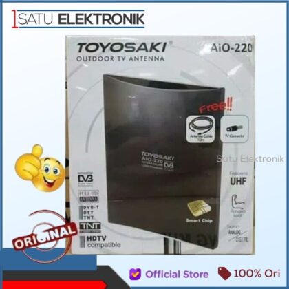 Antena TV Digital Indoor Outdoor Toyosaki AI10220 AIO 220 + Kabel 10 m