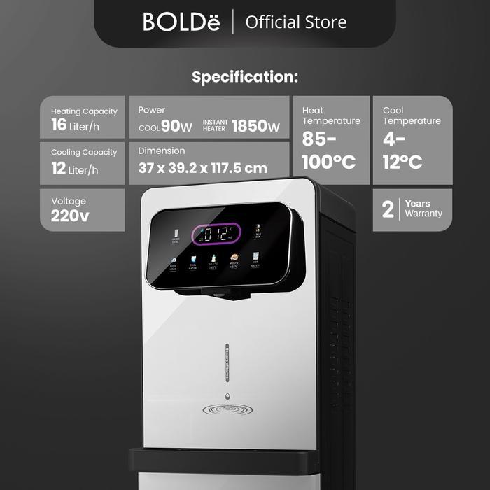 BOLDE MEGATRON Smart Dispenser Touch Screen Galon Bawah Fast Boiling - Image 2