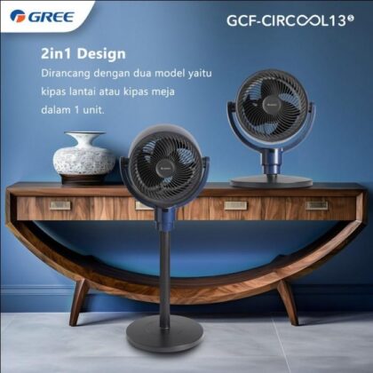 Gree GCF-CIRCOOL13S Air Circulation Fan Ion Plasma Circool 2 in 1 Design Kipas Angin Ruang Tamu Kamar Tidur