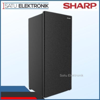 Sharp FJM186AHS Freezer Upright 6 Rak 150 Liter Low Watt Hitam FJM186